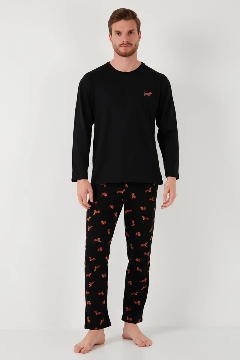 Buratti Cotton Regular Fit Long Sleeve Pajama Set Men's Pajama Set 6572013