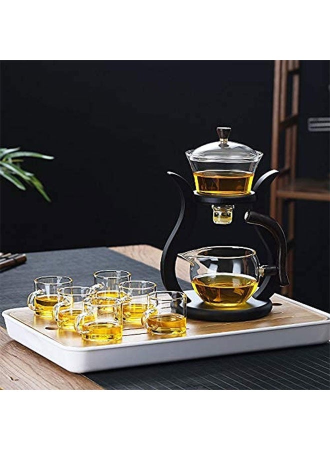 WINEENEE Automatic Arabic Tea Maker - Self Stirring Glass Teapot with Infuser, 1.5L Capacity, Perfect for Saudi Tea - Image 5
