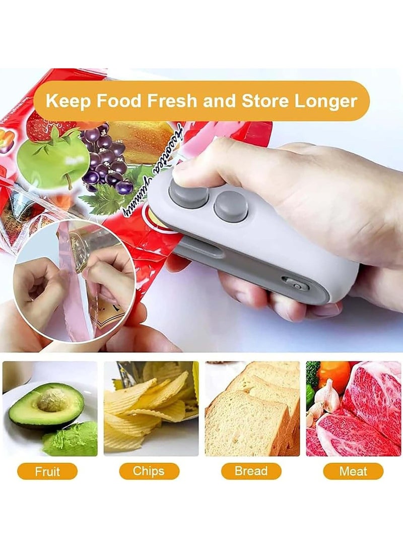 Oasisgalore Sealer Newly Upgraded Sealer Miniature and Small Thermal  Food Sealer USB Charging, Bag Sealer with Magnetic Base for Food Storage, White - Image 5