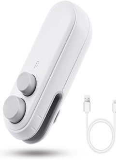Oasisgalore Sealer Newly Upgraded Sealer Miniature and Small Thermal  Food Sealer USB Charging, Bag Sealer with Magnetic Base for Food Storage, White  - Image 1
