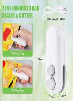Oasisgalore Sealer Newly Upgraded Sealer Miniature and Small Thermal  Food Sealer USB Charging, Bag Sealer with Magnetic Base for Food Storage, White  - Image 2