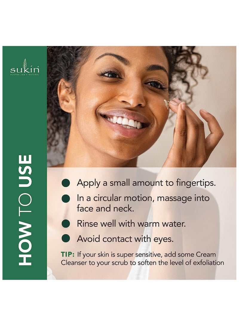 Sukin Signature Revitalising Facial Scrub | Walnut shell, Aloe vera, Bamboo extract and Rosehip For silky soft and Smooth skin | 100 % Vegan & Cruelty Free | Walnut Shell, Aloe Vera, Bamboo Extract, Rosehip, Silky Soft Skin, 125ml - Image 4