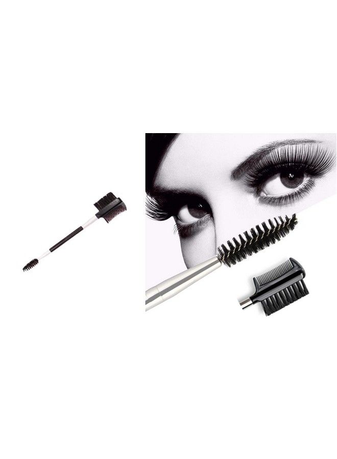 Gugzy Doubleend Eyelash Comb Separator Mascara Lift Curl Metal Beauty Eyes Makeup Tool Eyelashes Comb (Black Silver) - Image 3