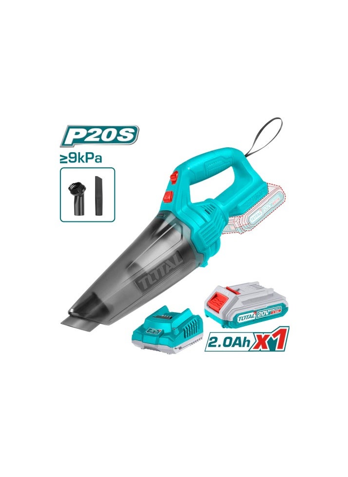 TOTAL Battery vacuum cleaner with battery and charger (car) - TVLI20126 - Total 