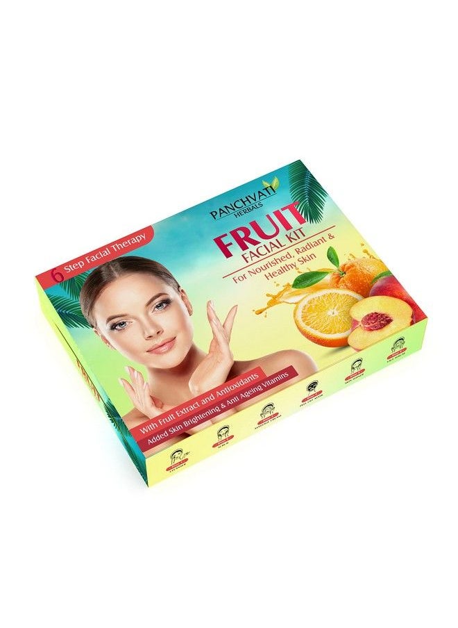 Panchvati Herbals Fruit Facial Kit For Nourished Radiant & Healthy Skin With Fruit Enzymes & Antioxidants 6 Step Facial Kit All Skin Types 180Gm + 50Ml  - Image 3
