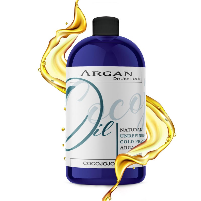 cocojojo Argan Oil - Cold Pressed 8 oz Pure Natural Extra Virgin Unrefined Argan Moroccan Marrakesh Oil Moisturizer Hair Face Lips Body Scalp Skin - Image 1