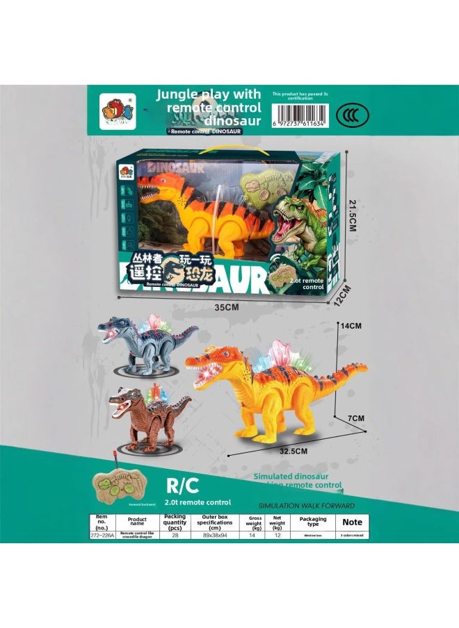 Generic - Children's Fun Dinosaur Toys 272-221A Remote Control Dinosaur Triceratops Toys Gift Box Wholesale-Color:272-226A-Specifications:A Single Style Must Be Shipped In Multiples Of 28 Sets - Image 1