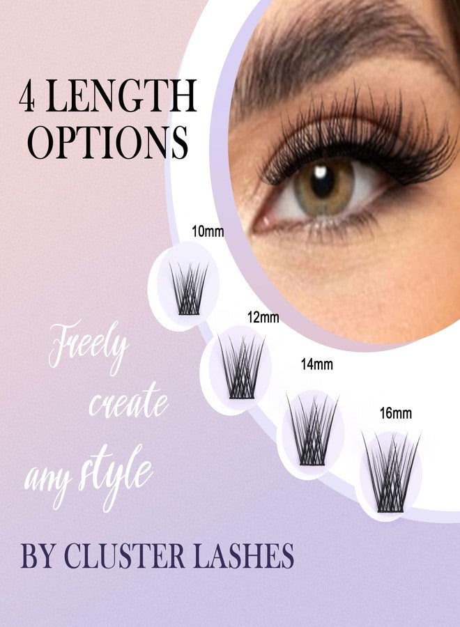 GAQQI Lash Clusters, Eyelash Cluster C Curl 10mm Cluster lashes, Individual Lashes 168pcs False Eyelashes Wispy Cluster Eyelash Extensions (GQ03, C Curl, 10mm) - Image 4