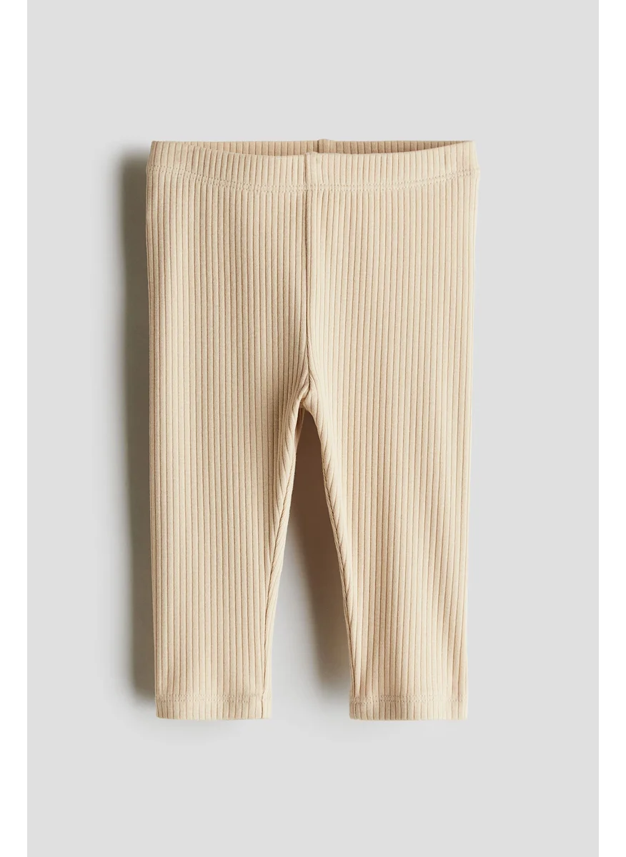 H&M Ribbed Cotton Leggings