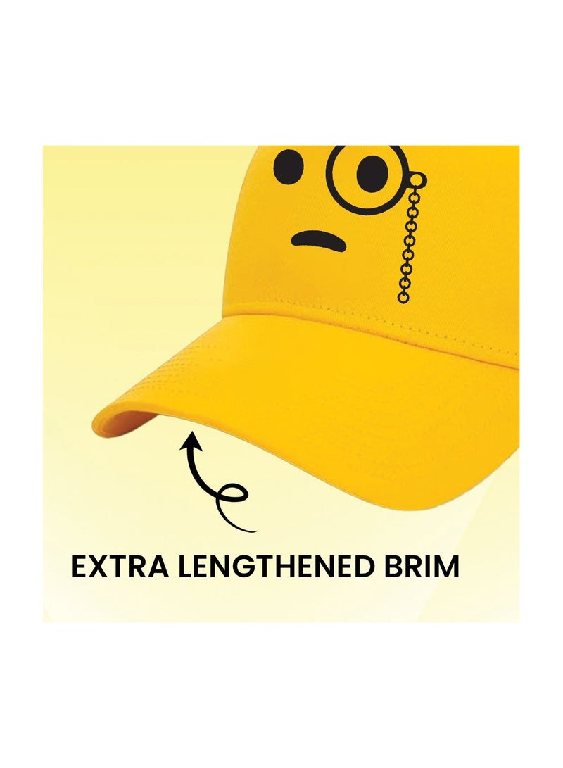 PRINTSHOP4ME Kids Yellow Smiley Face Mesh Cap With Adjustable Plastic Closure–Unisex Baseball Hat For Boys And Girls–Perfect For Outdoor Activities,Sports - Image 5