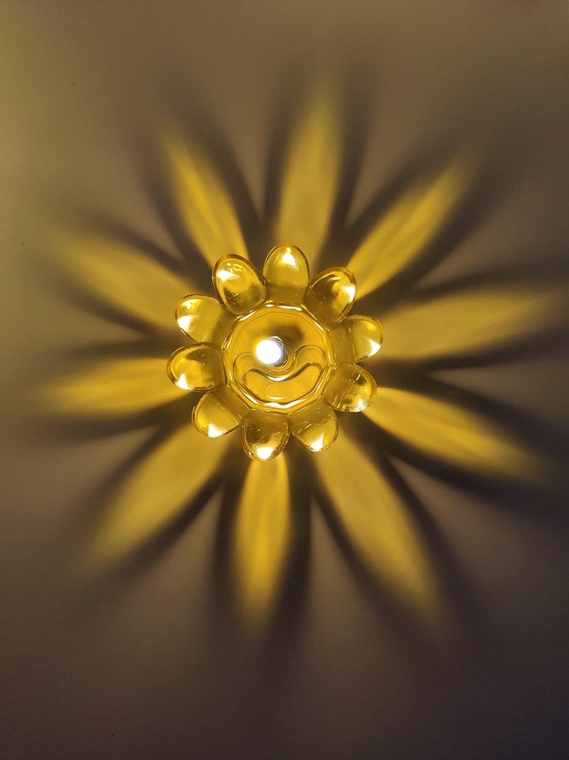 Anshri Pack of 12 3D Reflective Shadow Diyas for Diwali Decoration Item for Home Decor Dipawali Diya Transparent Oil and Water Diya Deepawali Decoration Diya bati Reflection Diya Set 12 - Image 2