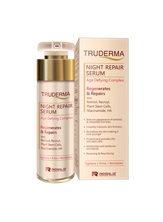 Regaliz Truderma Night Repair Serum | Overnight Formula for Healthy, Radiant Skin | 30 ml - Image 1