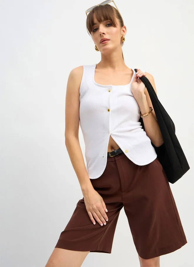 ساسافراس Cotton Fitted Top for Women