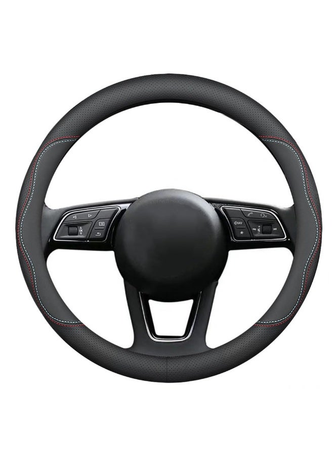 Arabest Steering Wheel Cover Compatible with Toyota RAV4 2001-2023, Breathable Premium Leather Car Steering Wheel Cover, Anti-Slip Design, A-Style - Image 2