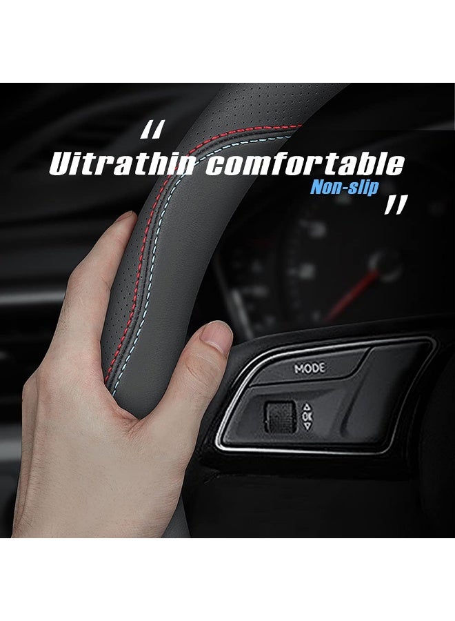 Arabest Steering Wheel Cover Compatible with Toyota RAV4 2001-2023, Breathable Premium Leather Car Steering Wheel Cover, Anti-Slip Design, A-Style - Image 5