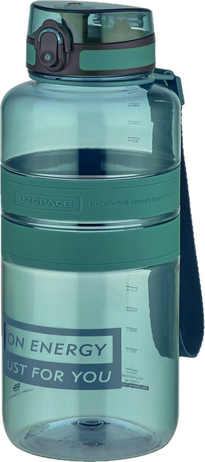 UZSPACE قنينة ماء تريتان 1500 مل 1.5 لتر بحجم مMeg  ألوان متجددة  - Image 1