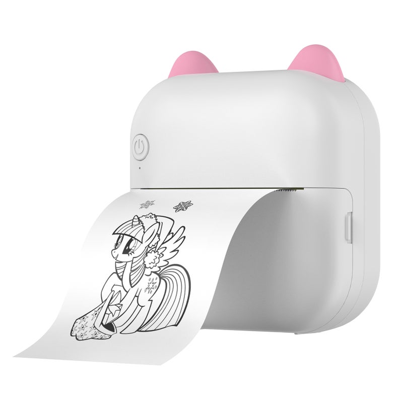 Mini Thermal Printer Multifunction Portable Sticker Maker Instant Photo Inkless Printing Support BT Connection for Smartphone with 9 Paper Rolls 57mm + 5 Self-Adhesive Paper Rolls Compatible with iOS - Image 5