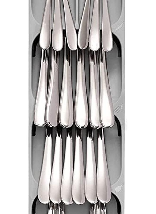 إي سي في في صينية تنظيم درج المطبخ من Drawerstore لحامل أدوات المائدة وأدوات المائدة الفضية وصينية أدوات المائدة باللون الرمادي - Image 4