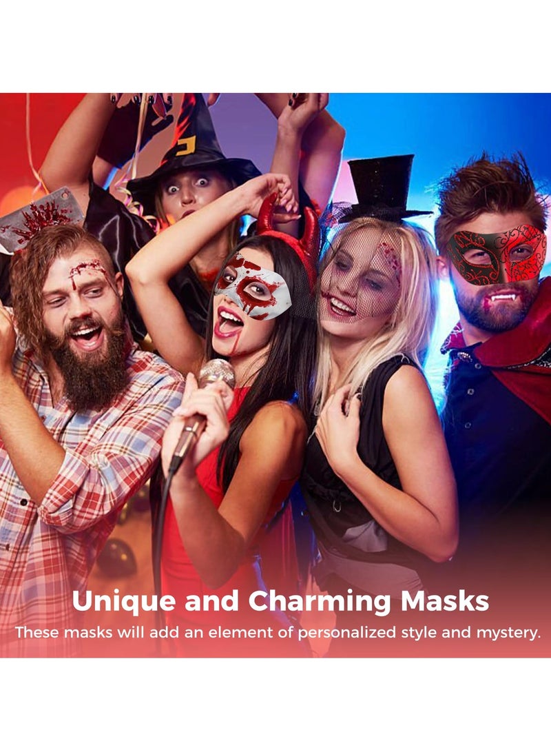 SYOSI أقنعة عين ورقية بيضاء فارغة من SYOSI عدد 24، قناع حفل تنكري DIY، قناع عين نصف الوجه للفنون اليدوية، قناع ورقي فارغ للفنون الورقية لحفلات ماردي/كوسبلاي/حفلات/تنكرية/أداء مسرحي - Image 2