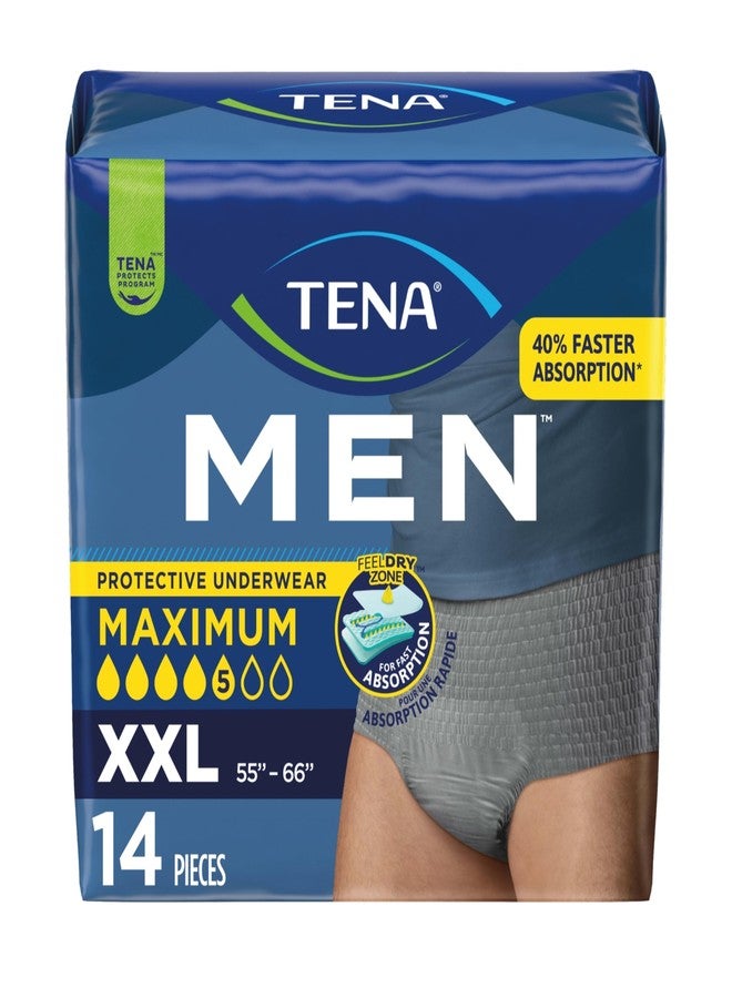 Tena Men Protective Underwear for Men, Maximum Absorbency, Better Fit, Adult Diaper, XXLarge, 14 Count - Image 1
