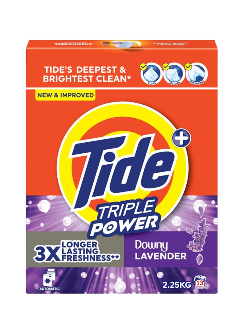 Tide Fast Action Laundry Detergent Powder with Lavender 2.25kg - Image 1