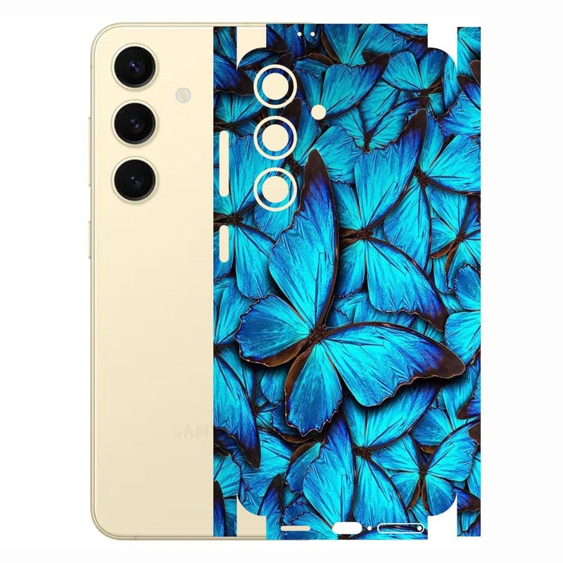AtOdds - Compatible for Samsung Galaxy S24 (5G) - Mobile Back Skin Sticker - Lamination - Back Film Wrap (Coverage - Back+Camera+Sides) (Design - Butterfly) - Image 1