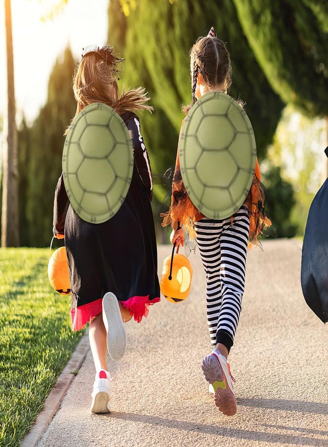 TOYANDONA 4pcs Turtle Shell Props Party Tortoise Shell Props Turtle Cosplay Costume Turtle Shell Costume Soft Turtles Dress up Kids Shells Novelty Turtle Shell Outfit Carapace Eva Dark Green - Image 3