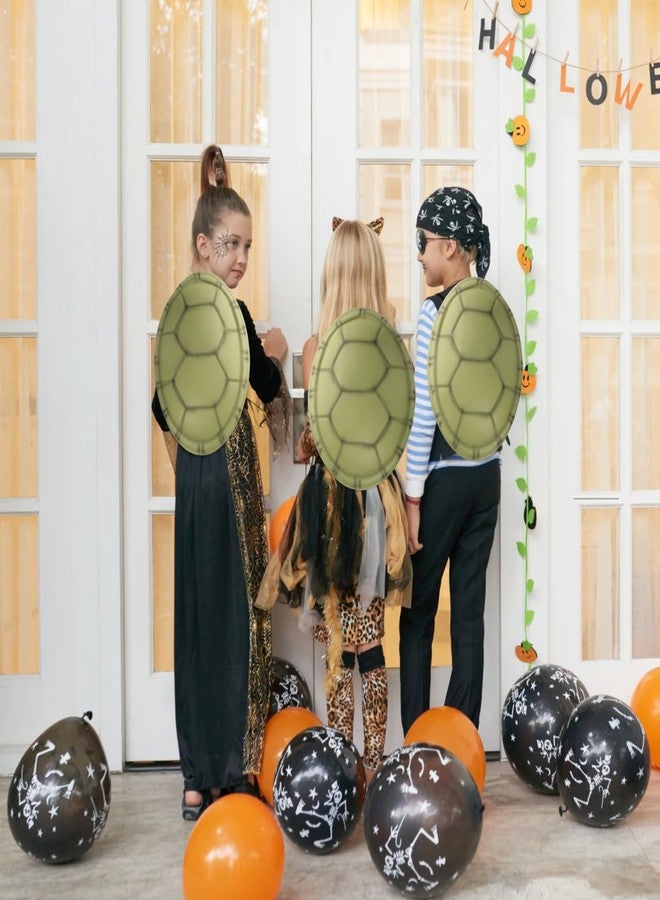 TOYANDONA 4pcs Turtle Shell Props Party Tortoise Shell Props Turtle Cosplay Costume Turtle Shell Costume Soft Turtles Dress up Kids Shells Novelty Turtle Shell Outfit Carapace Eva Dark Green - Image 5