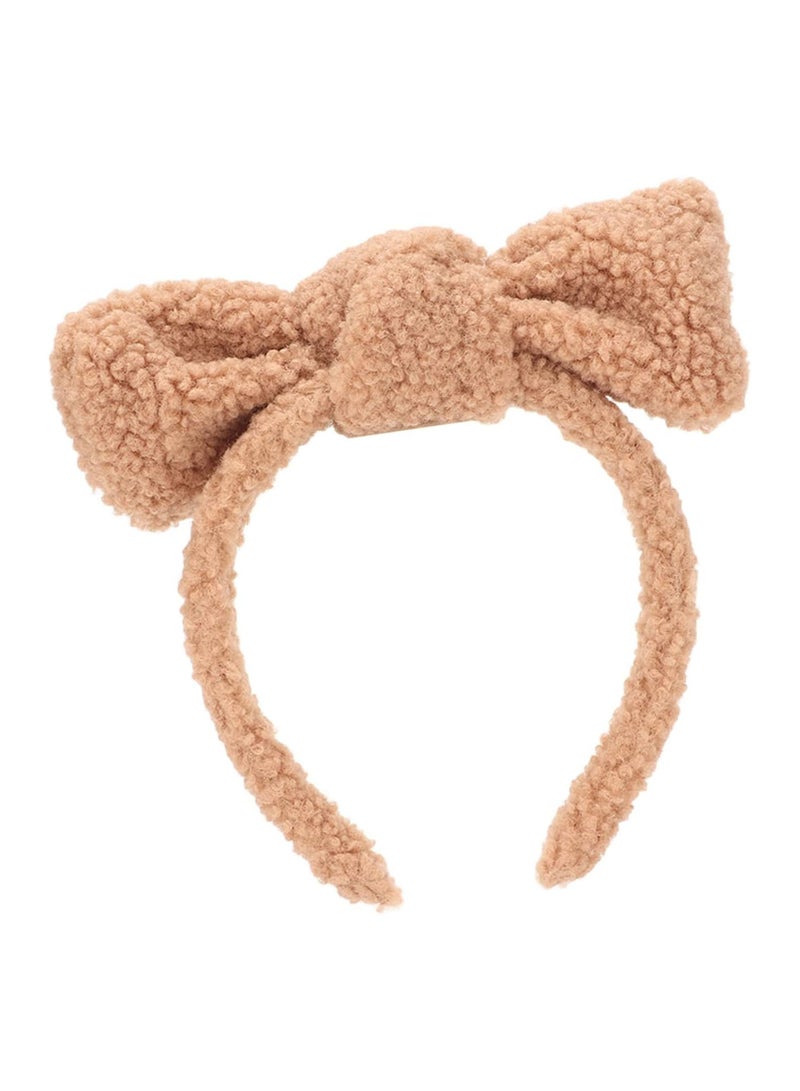 GGOOT Plush Headband, Stable Fixation Fast Drying Skin Friendly Makeup Headband for Lady for Bathing - Image 1