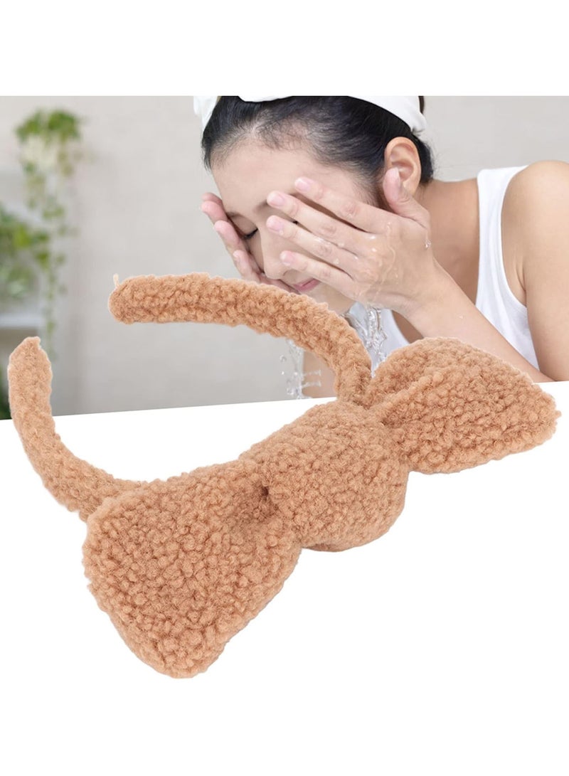 GGOOT Plush Headband, Stable Fixation Fast Drying Skin Friendly Makeup Headband for Lady for Bathing - Image 3