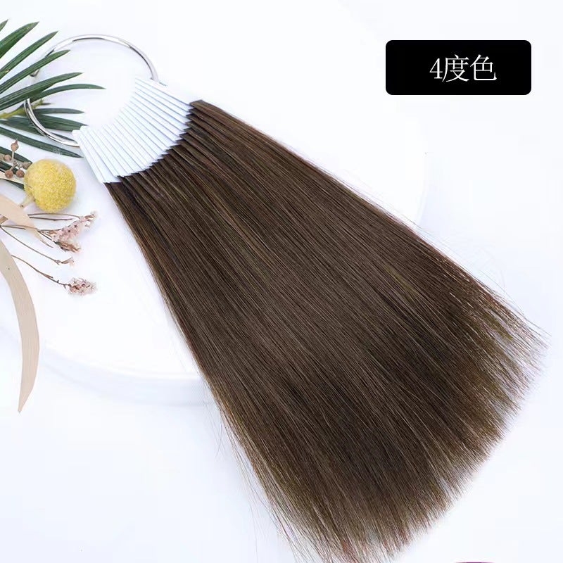 لوحة ألوان صالون الشعر الحقيقي لفحص صبغ الشعر، صبغ الشمع، ممارسة لف الشعر، بطاقة ألوان حزمة الشعر، صبغة التبييض 6 درجات لون 30 شعاع - Image 3