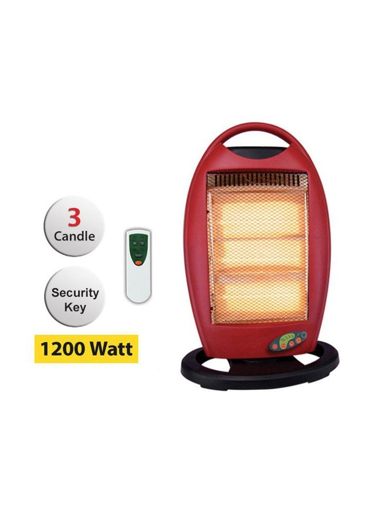 Natural Sky - Natural Sky 3 Candle Electric Heater Remote Control Three Heating Levels 1200 Watt Timer to set the time Made in perfect size and compact design Automatic rotation up to 70 degrees Safety switch when the heater falls The heater body is made of strong heat-resistant plastic High heating power - Image 1