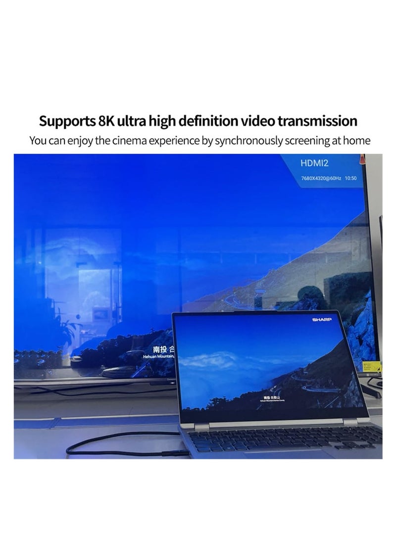 SYOSI USB C Adapter 2Pack 240W Male to Female Extension Type Power Meter Tester with Digital Display for iPad Pro iPhone 15 Max MacBook Laptop and All Cable - Image 4