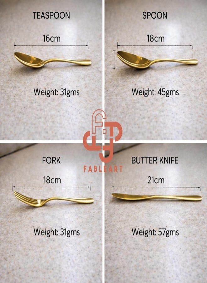 Fableart Stainless Steel Spoon Set (Pack of 4) | Durable, Rust-Resistant & Multipurpose Cutlery Set for Dining, Tea & Dessert Use Spoons Set (4) - Image 5