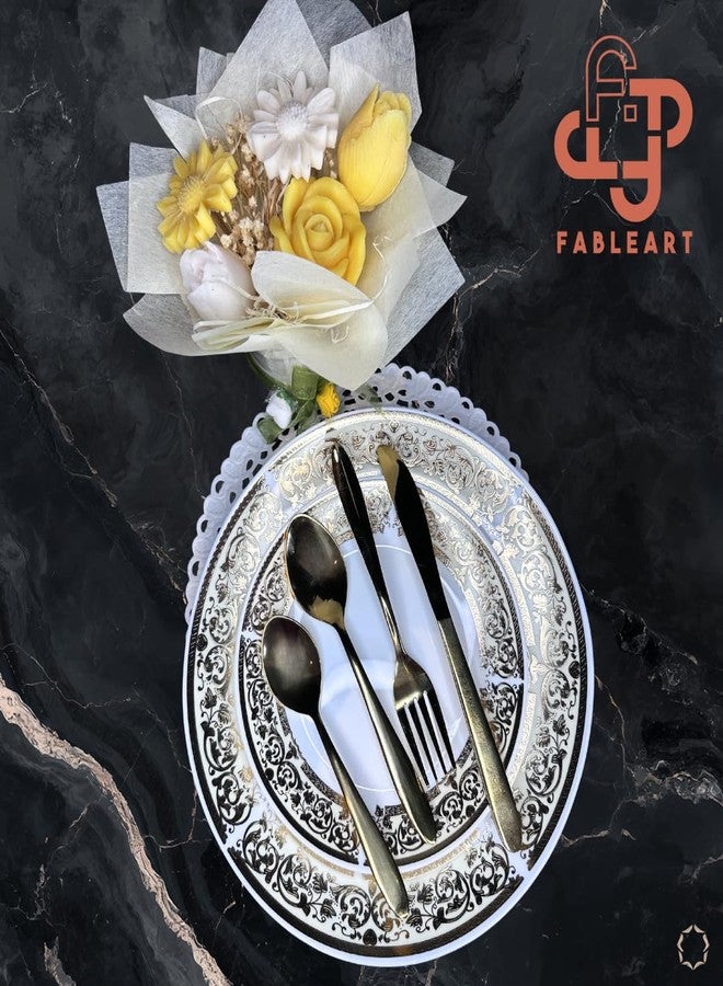 Fableart Stainless Steel Spoon Set (Pack of 4) | Durable, Rust-Resistant & Multipurpose Cutlery Set for Dining, Tea & Dessert Use Spoons Set (4) - Image 3