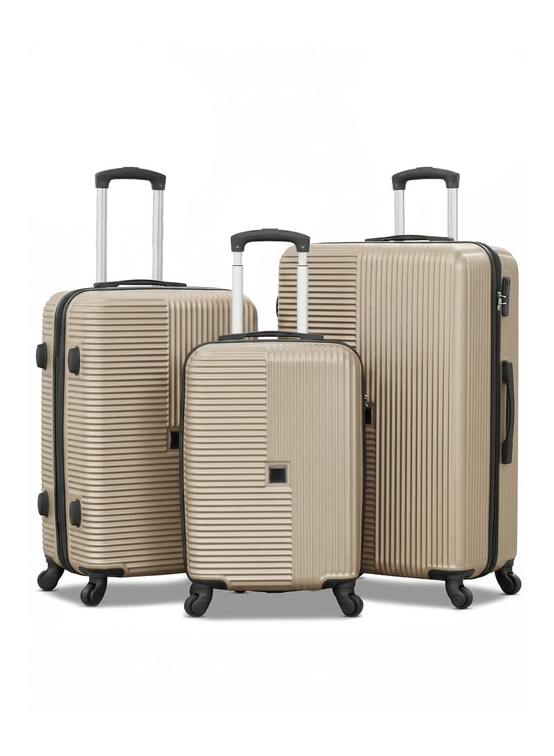 ZAAPPY Horizo Vertic ABS Luggage Hard Shell Lightweight 3PCS Set (20/24/28 Inch) Suitcase, Combination Lock - Image 1