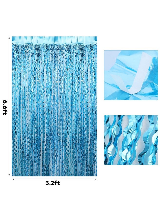 Junkin 59 Pcs Nautical Cruise Birthday Party Decorations Include Fish Net, Sailing Swirls, Nautical Banner, Cake Topper, Foil Fringe Curtains and Latex Balloons for Boys Girls Summer Events Party - Image 4