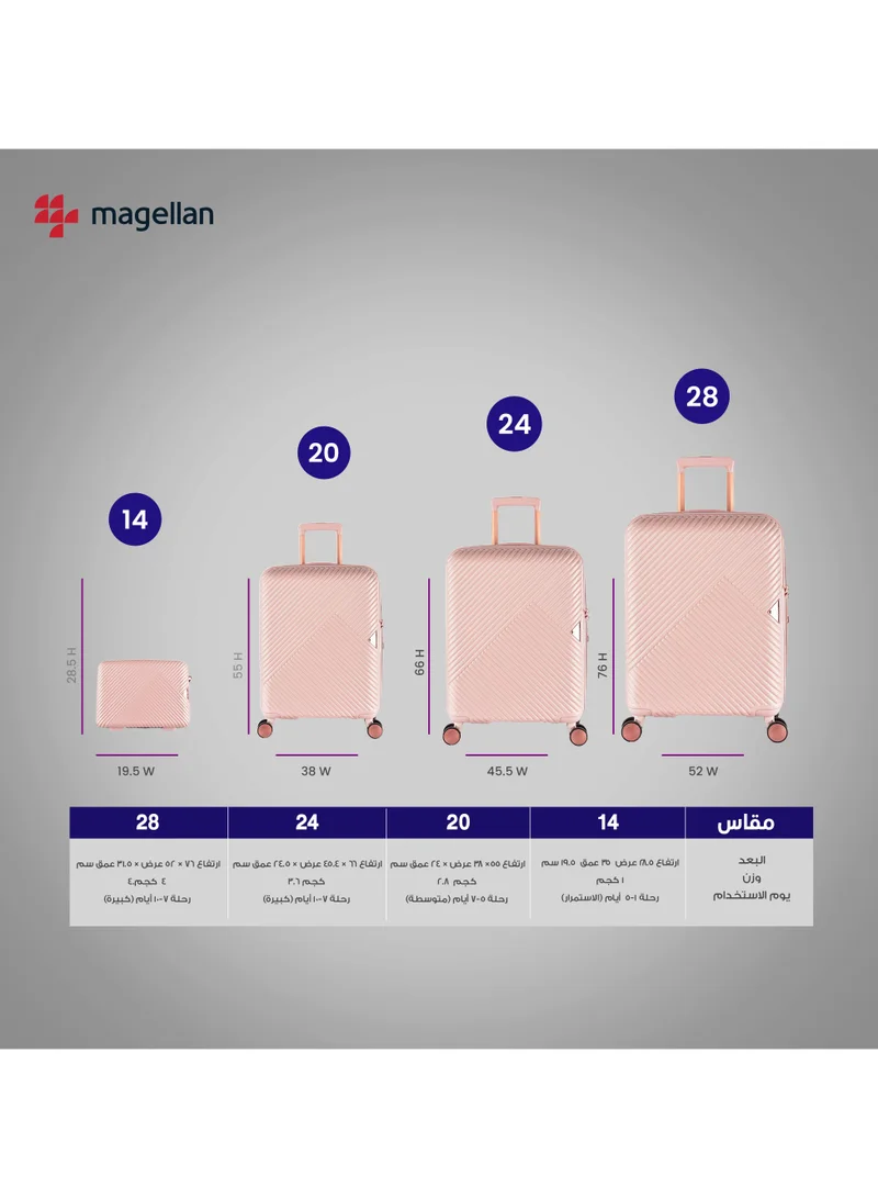 MAGELLAN Magellan travel bags set of 4 pcs with a touch of golden color