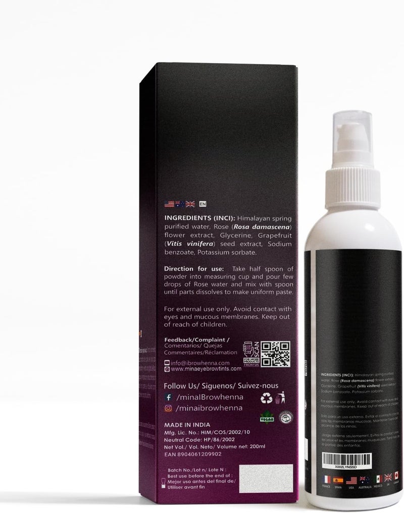 MinaiBrow Mina ibrow Hair Color Dark Brown|Natural Spot coloring and Hair Tinting Powder with Rose water and Duo Angled Brush, Water and Smudge Proof | No Ammonia, No Lead with 100% Gray Converge Upto 30 - Image 5