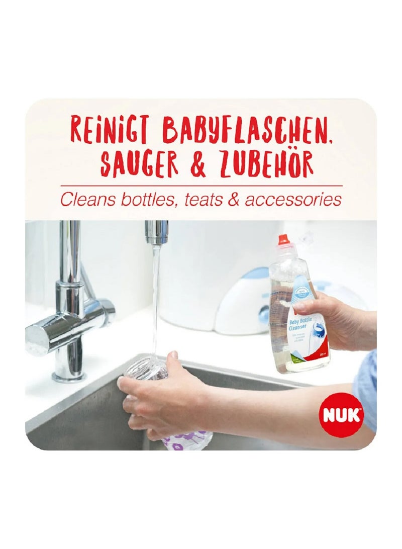 NUK NUK Baby Bottle Cleansers for Milk & Juice Residues, 0 Months+, Twin Pack, 500mL Each, Eco-Friendly, Dermatologically Tested - Image 4