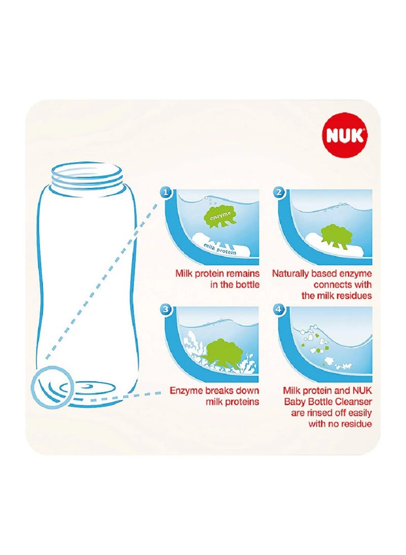 NUK NUK Baby Bottle Cleansers for Milk & Juice Residues, 0 Months+, Twin Pack, 500mL Each, Eco-Friendly, Dermatologically Tested - Image 3
