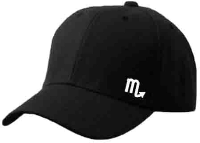 Black Cap with Scorpio zodiac White Color Logo