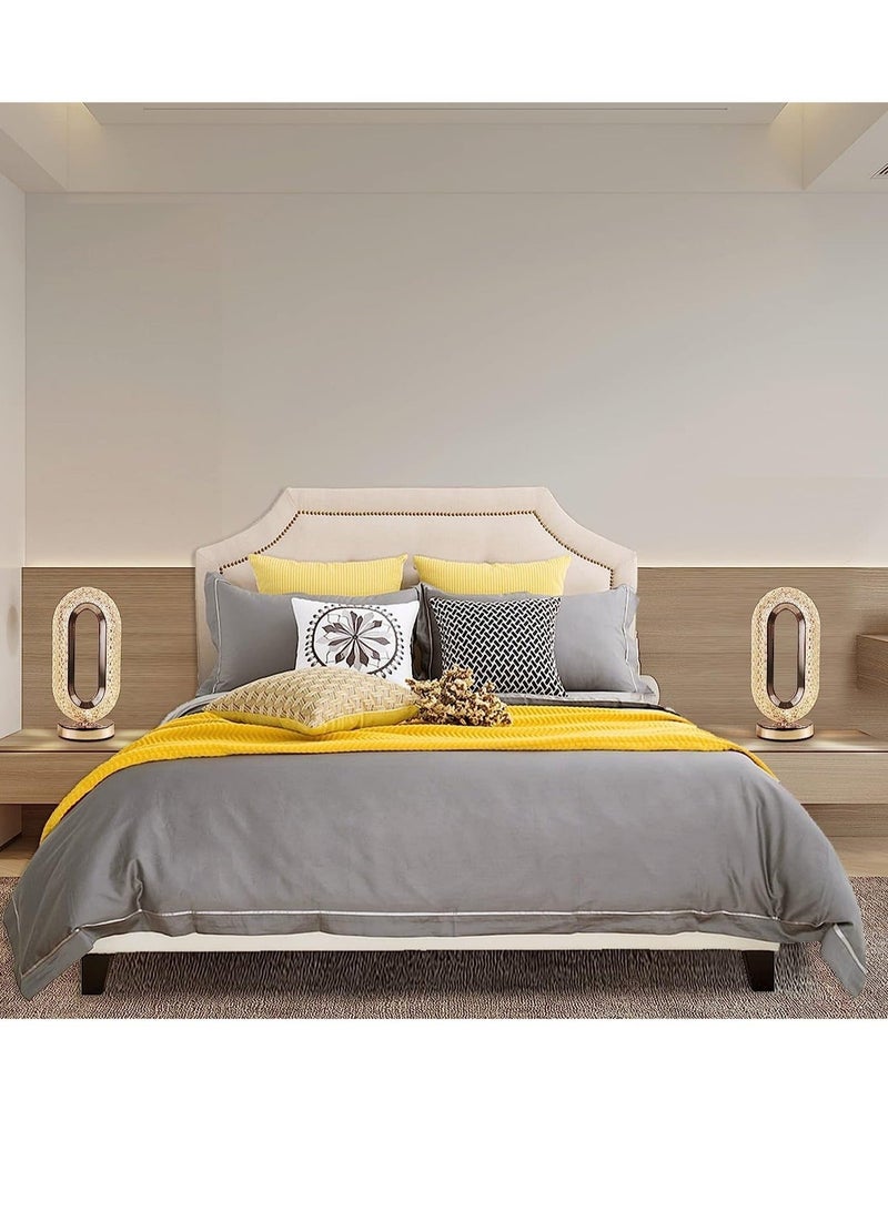 Raxoom Touch Control Crystal Table Desk Lamp, 3-Way Dimmable Light, USB Rechargeable Crystal Diamond Table Lamp, Exquisite Night Stand Light Lamp Beside Lamp for Bedroom Living Room, Decorative Desk Lamp - Image 5