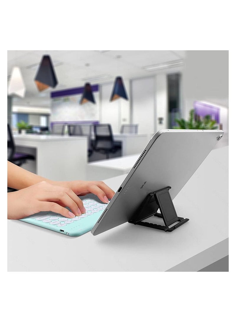 Arabic and English Keyboard and Mouse Combo, Ultra-Slim Portable Compact, Round Cap Color Keyboard Wireless Bluetooth Connection Compatible with iOS Android Windows  - Image 4