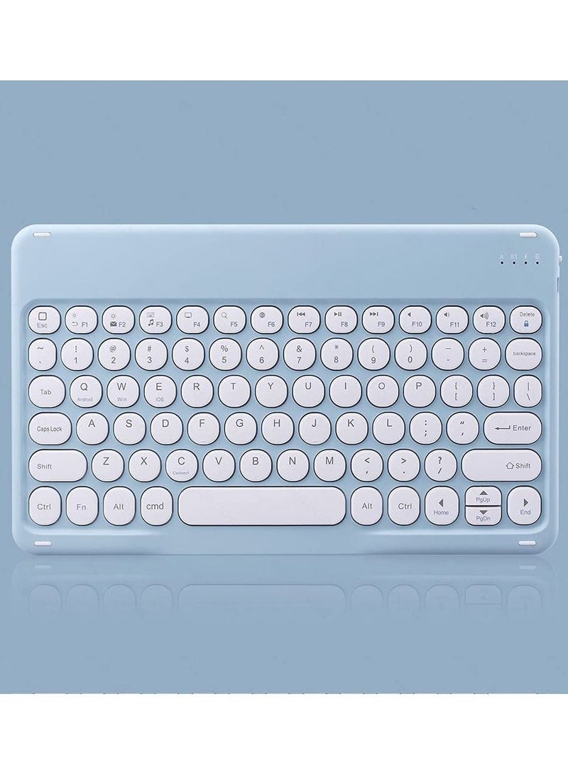 Arabic and English Keyboard and Mouse Combo, Ultra-Slim Portable Compact, Round Cap Color Keyboard Wireless Bluetooth Connection Compatible with iOS Android Windows  - Image 2