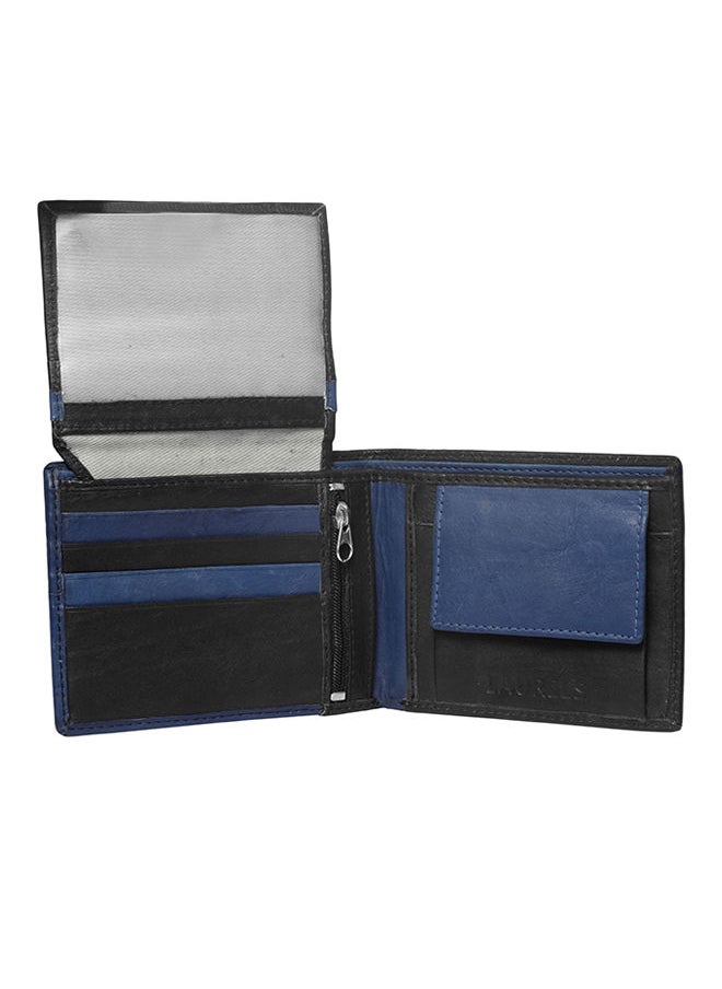 NIBEMINENT - Bloke Leather Bi-Fold Wallet Blue/Black - Image 1