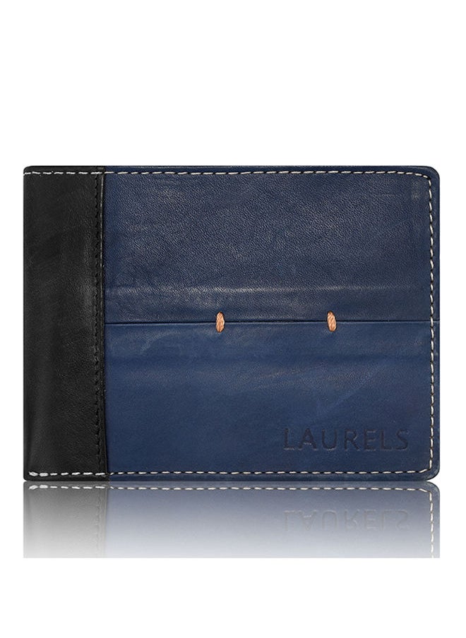 NIBEMINENT - Bloke Leather Bi-Fold Wallet Blue/Black - Image 1