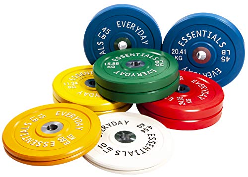 BalanceFrom Color Coded Olympic Bumper Plate Weight Plate with Steel Hub, 10LB Single - Image 4