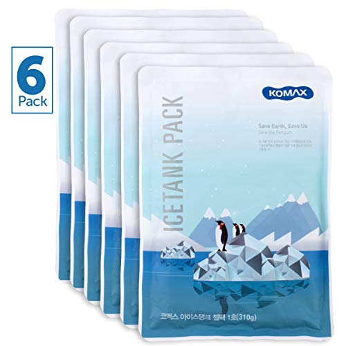 Komax Reusable Gel Ice Packs for Lunch Bags, Set of 6, Slim Design, 8 Hour Cooling, BPA-Free, Food-Safe - Image 2