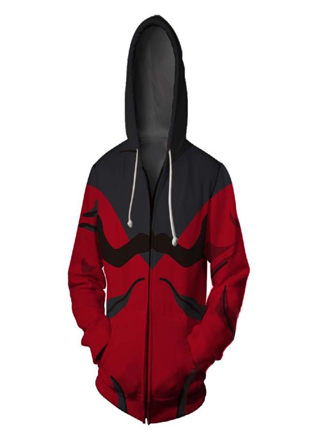 Loquat 3D Printing Long Sleeve Hoodie Multicolour 